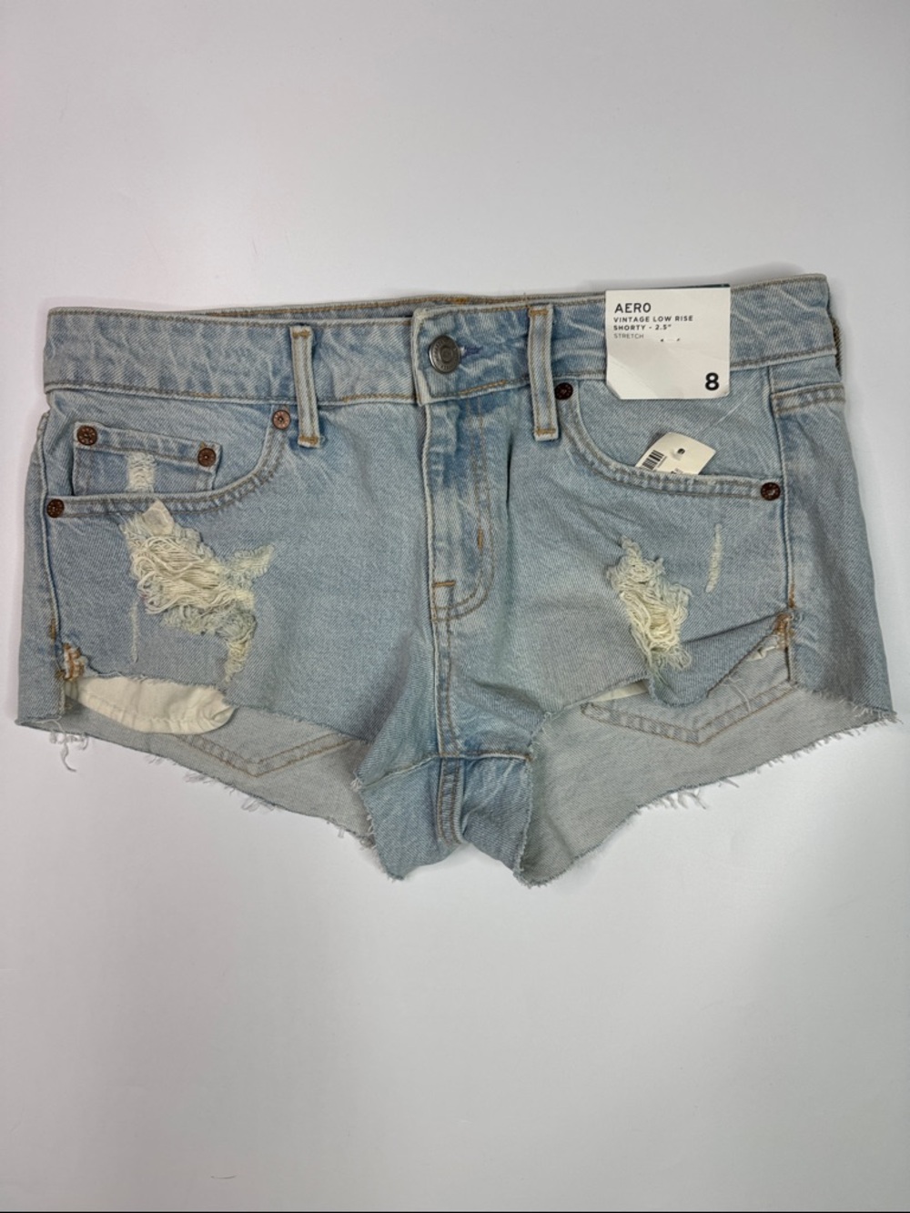 AERO Vintage Low Rise Shorty Shorts 2.5" Inseam NWT Size 8